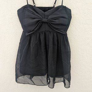 Vero Moda Black Large Bow Tank Top Size M